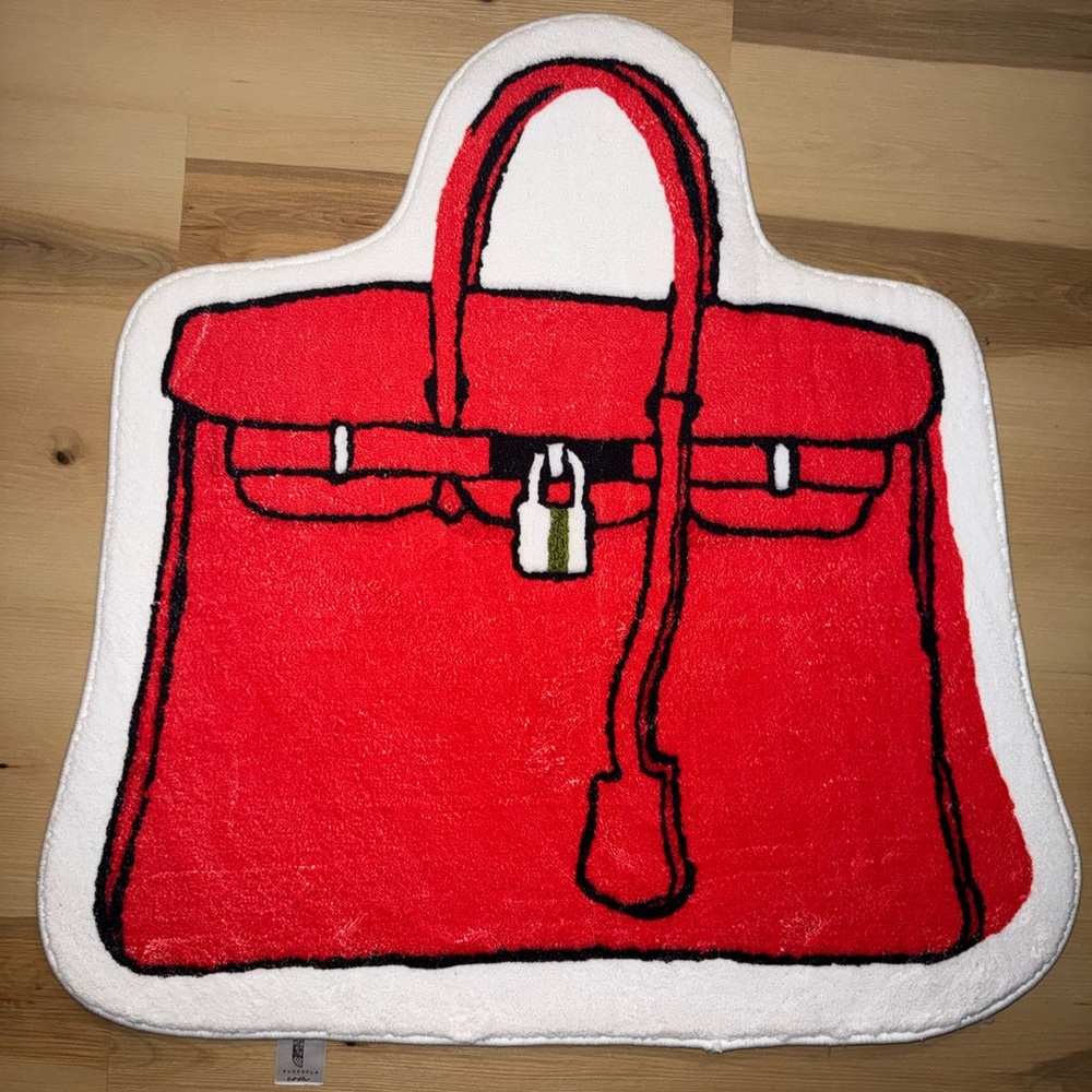 Red Birkin Bag Rug